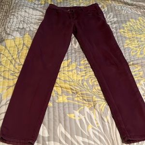 Rue21 Mid Rise skinny size 10 maroon